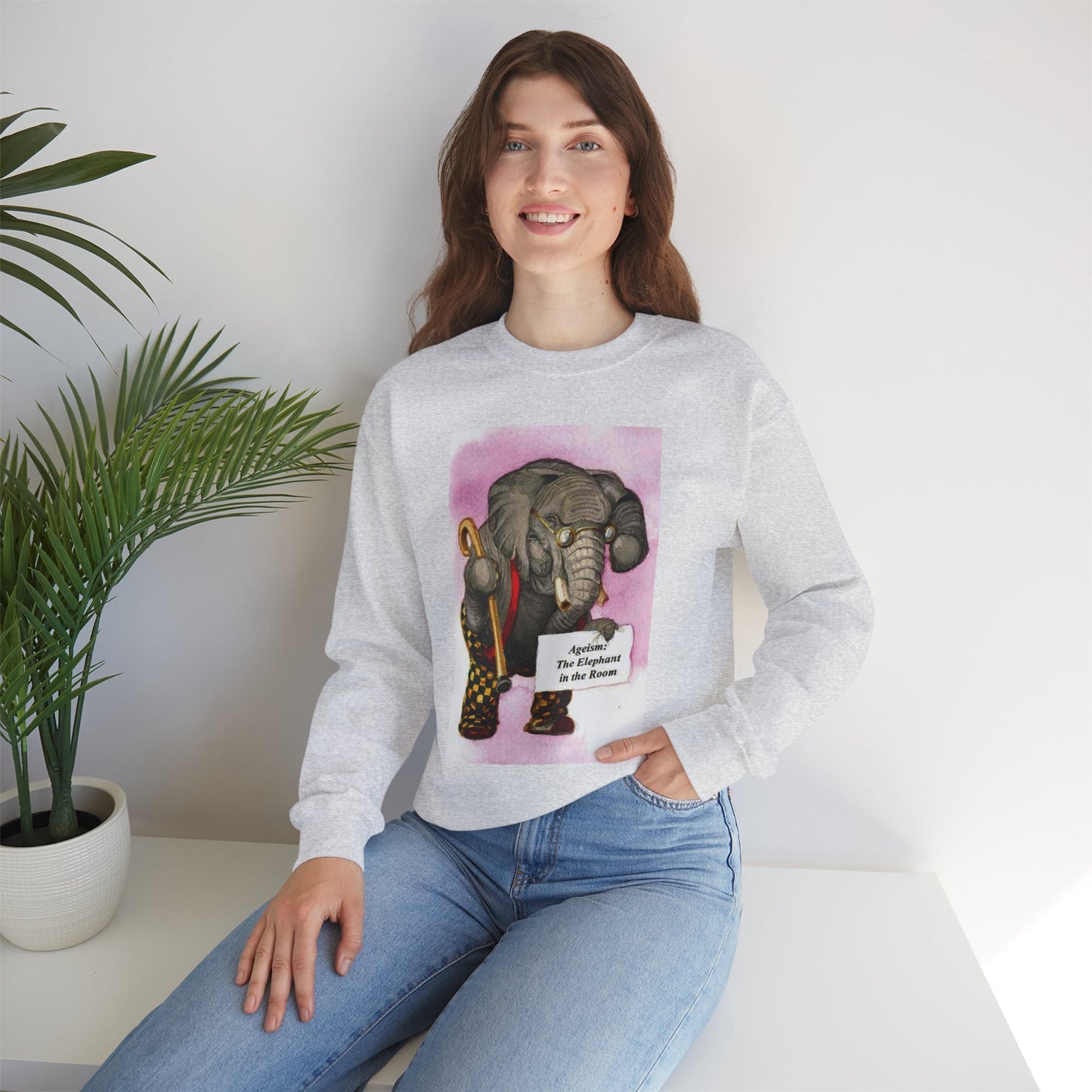 Elephant in The Room Crewneck Sweatshirt