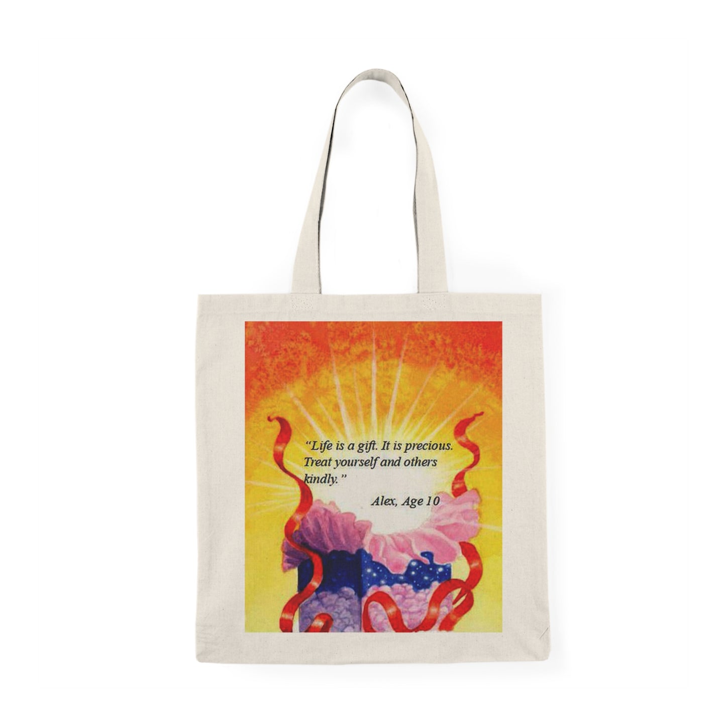 Life Is a Gift Natural Tote Bag