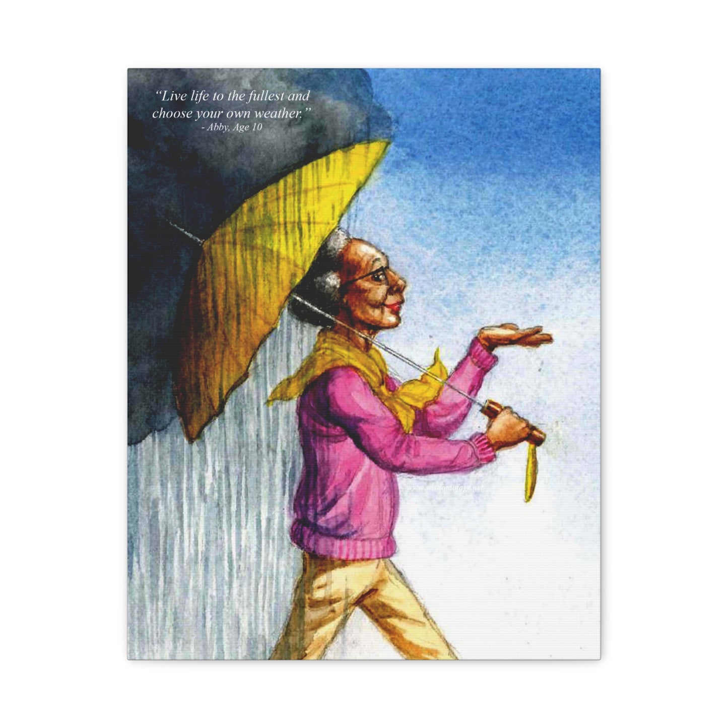 Walking in the Rain Matte Canvas Wall Art