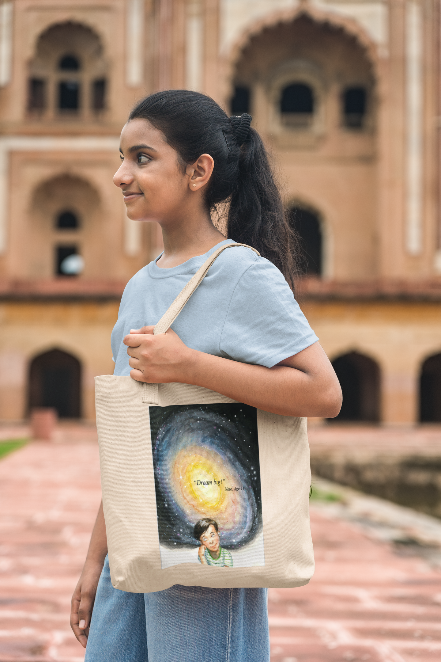 Dream Big Natural Tote Bag