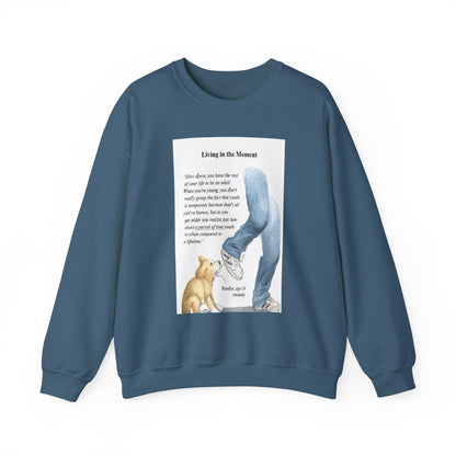 Teenager Life Crewneck Sweatshirt - Slow Down and Live in the Moment