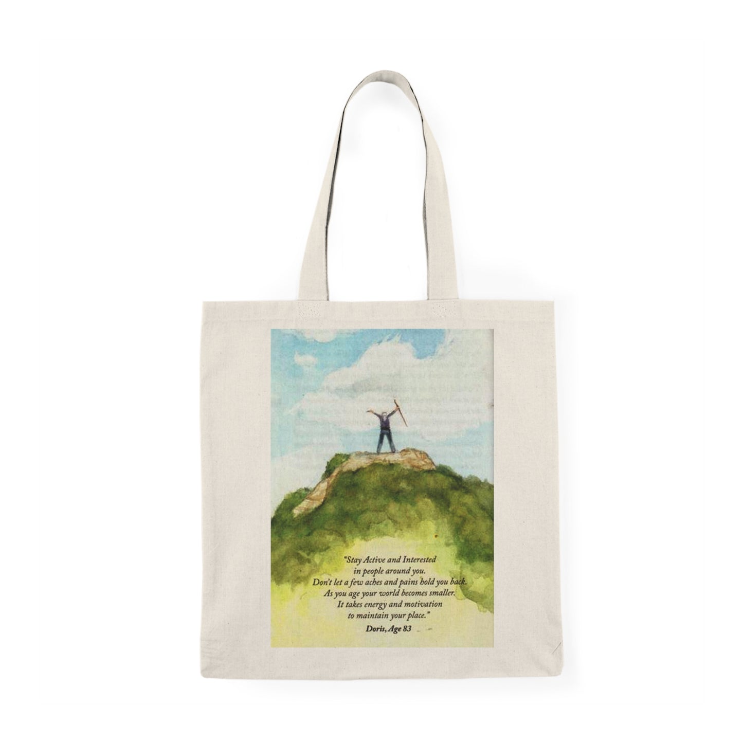 Stay Active and Interested Natural Tote Bag