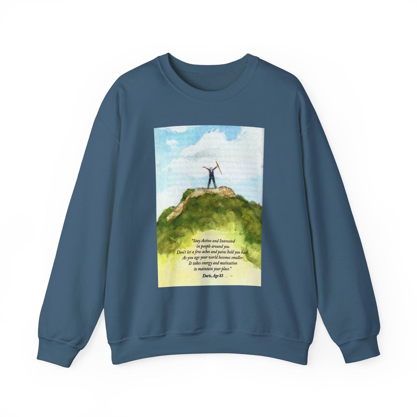 Motivational Crewneck Sweatshirt - Active & Energetic Vibes