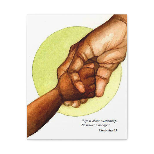 Life Is About Relationships Matte Canvas Wall Art