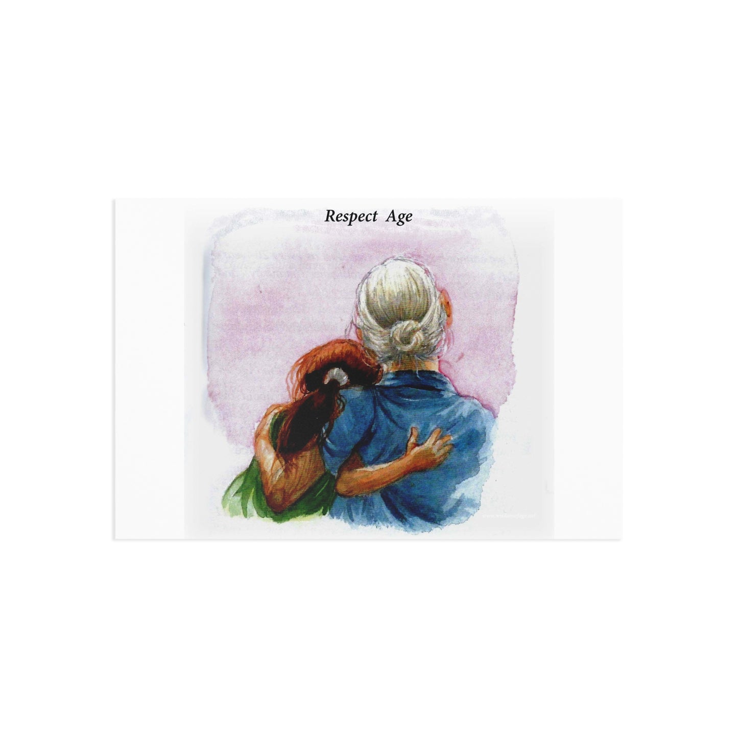Respect Age Fine Art Design - Lady and Child