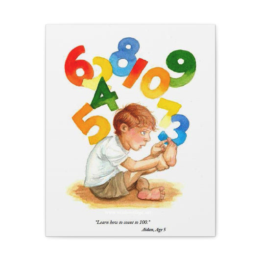 Learn To Count To 100 Matte Canvas Wall Art