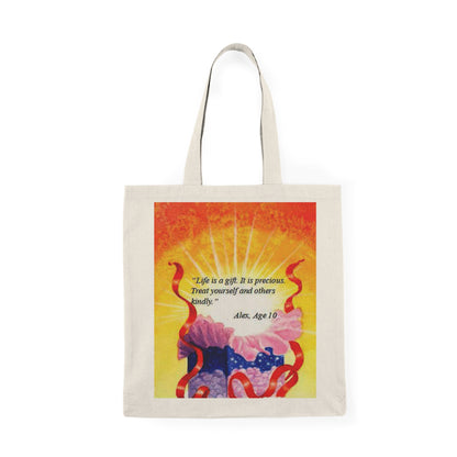 Life Is a Gift Natural Tote Bag