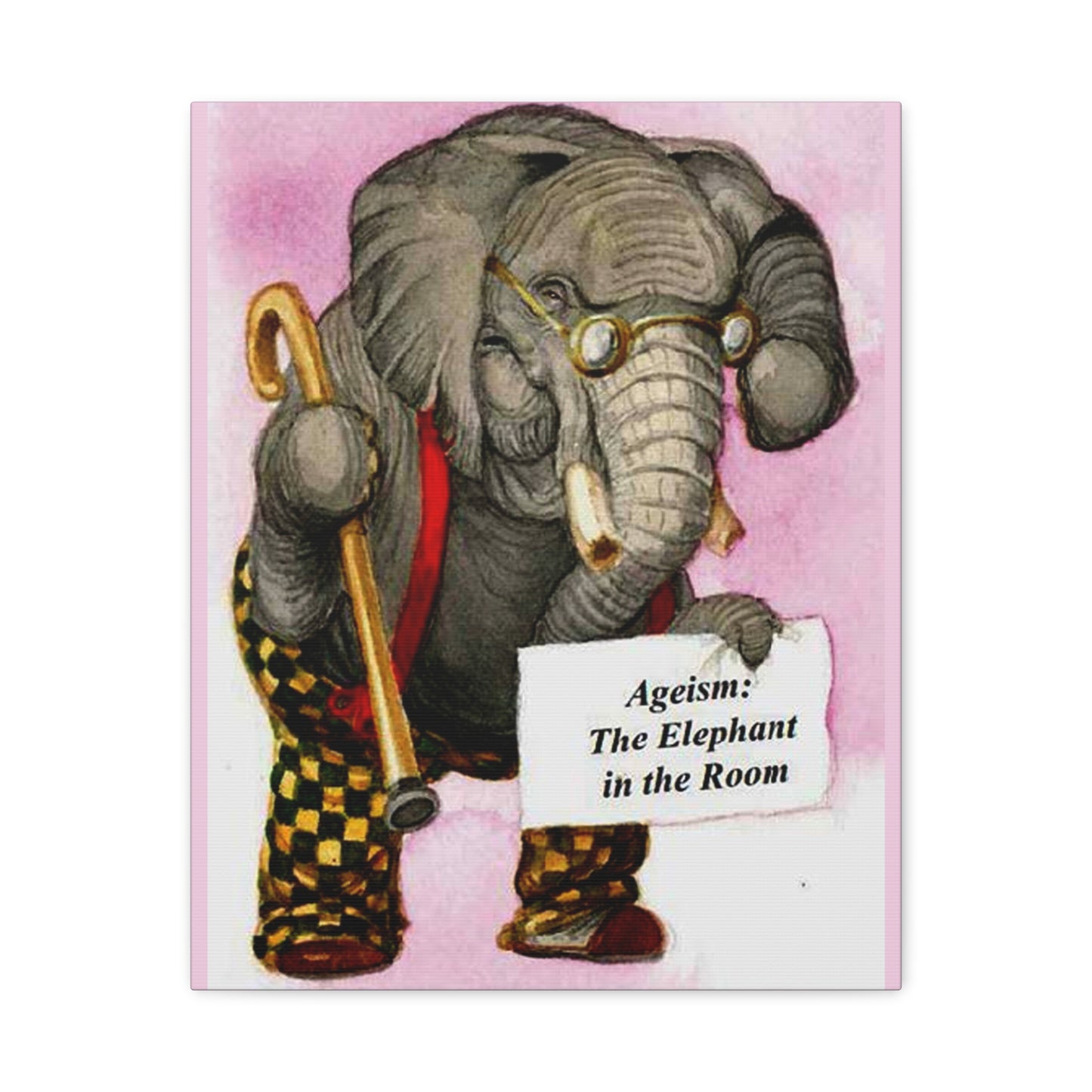 The Elephant in the Room Matte Canvas Wall Art