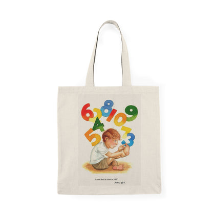 Learn to Count to 100 Natural Tote Bag
