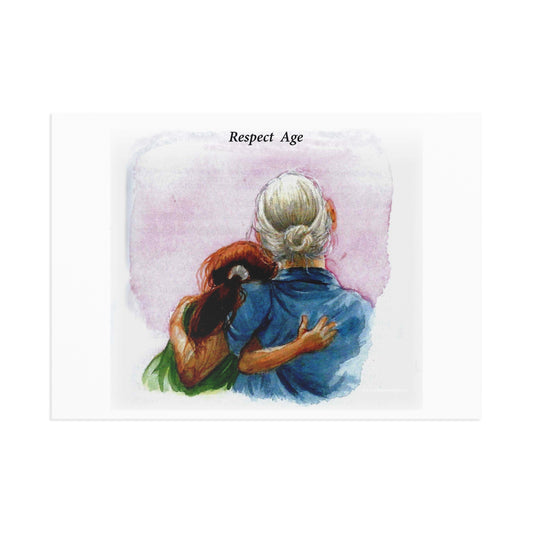 Respect Age Fine Art Design - Lady and Child