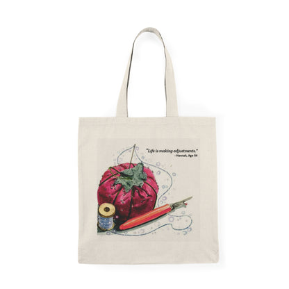 Life is Making Adjustments Natural Tote Bag