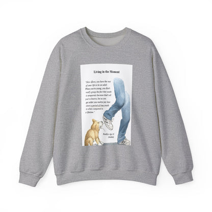 Teenager Life Crewneck Sweatshirt - Slow Down and Live in the Moment