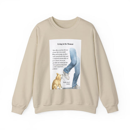 Teenager Life Crewneck Sweatshirt - Slow Down and Live in the Moment