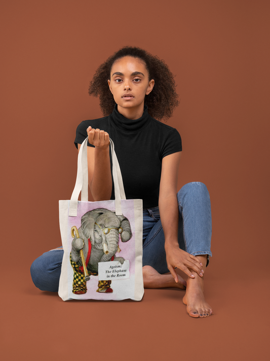 The Elephant in The Room Natural Tote Bag